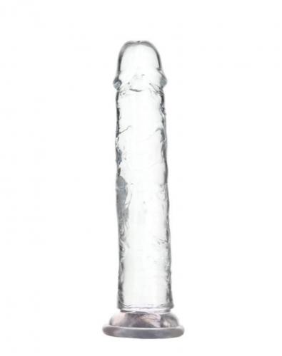Addiction - Glær dildó 20 cm (punglaus)