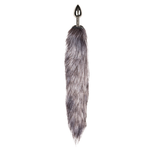 Fox Tail Buttplug - grátt