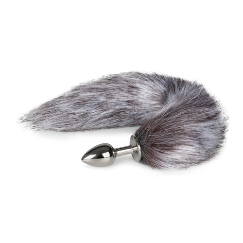 Fox Tail Buttplug - grátt