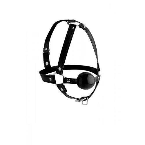 Ball gag með höfuðól