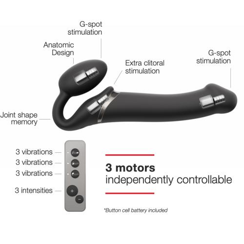 Strapless Strap On með Mótor