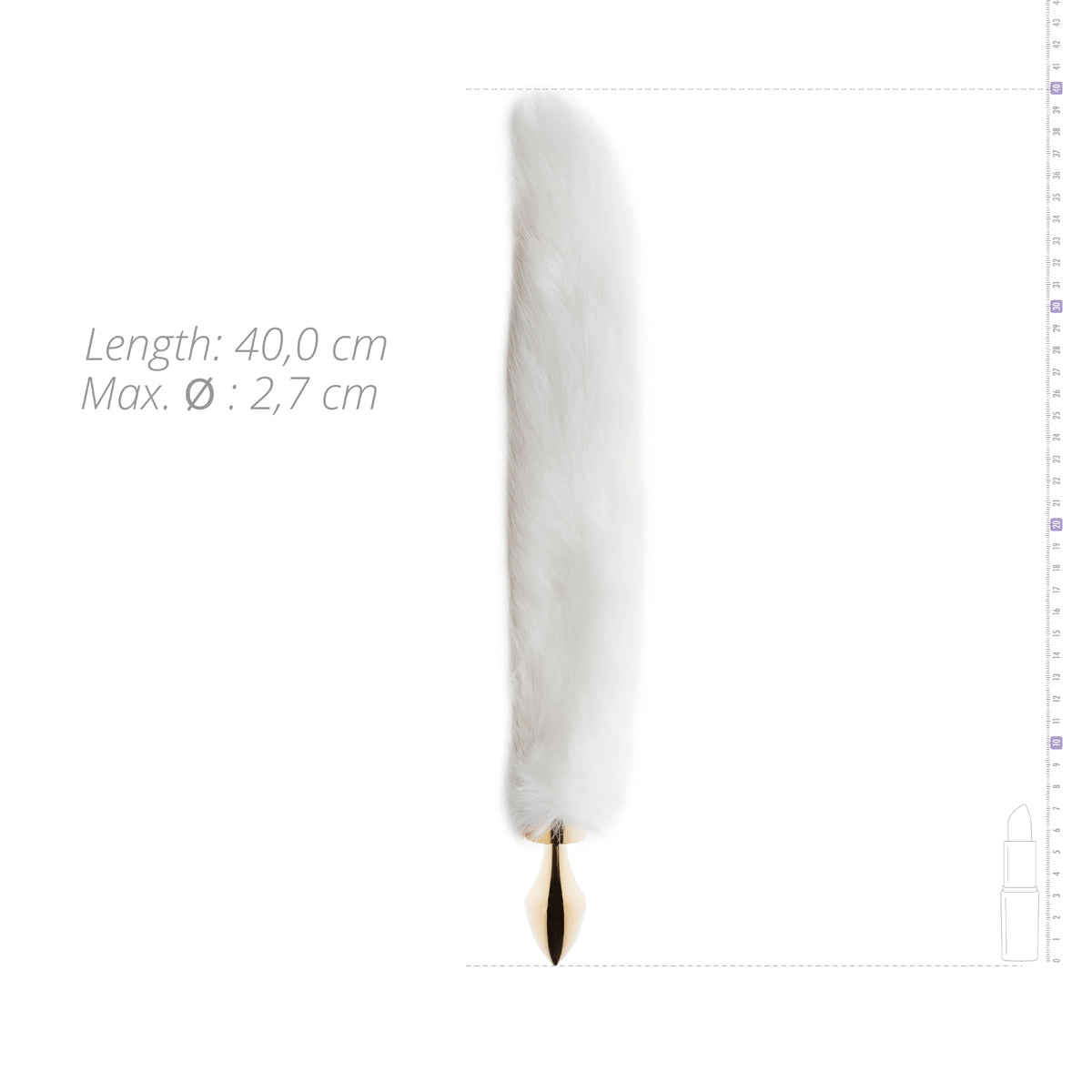 Fox Tail Buttplug - Hvítt